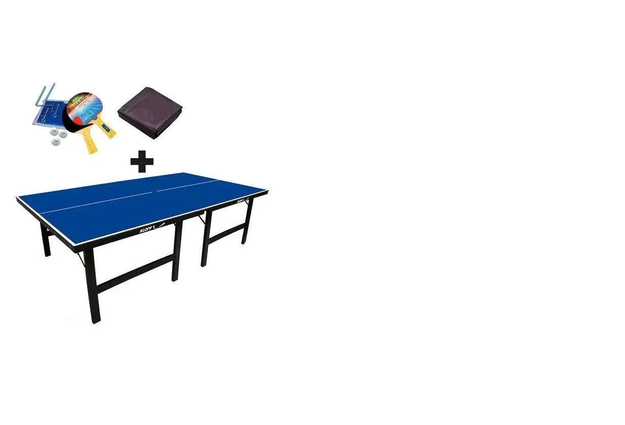 Mesa de Ping Pong Oficial Mdp 18mm 1002 Klopf + Kit Completo Klopf 5031 + Capa - 1