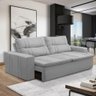 Sofá Retrátil e Reclinável 3 Lugares com Molas 1,80m Elisa Suede Cinza Rover & Beato - 1