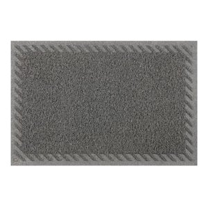 Tapete de Entrada Vinil Elite 40cm X 60cm Cinza Kapazi