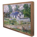 Ver imagem 3 de Quadro Decorativo Caixa Casas em Auvers - Van Gogh Tacolado Moldura Caixa 3cm Madeira com Vidro 20 X