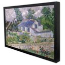 Ver imagem 2 de Quadro Decorativo Caixa Casas em Auvers - Van Gogh Tacolado Moldura Caixa 3cm Madeira com Vidro 20 X