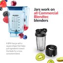 Ver imagem 3 de Jarra Blendtec Wildside+ 2,6l de Grau Comercial para Liquidificadores (azul)