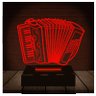 Luminária Led 3d | Sanfona Música | Abajur - 1
