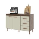 Ver imagem 2 de Balcão Modulado para Cozinha com Tampo Fidelitá Lisboa 120cm 2 Portas 3 Gavetas Noce/off-white