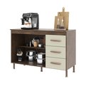 Ver imagem 3 de Balcão Modulado para Cozinha com Tampo Fidelitá Lisboa 120cm 2 Portas 3 Gavetas Noce/Off-White