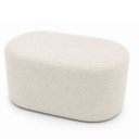 Ver imagem 2 de Puff Star Decorativo Bouclé Curvo para Sala e Recepção Luxo:Off White/Bouclé