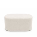 Ver imagem 3 de Puff Star Decorativo Bouclé Curvo para Sala e Recepção Luxo:Off White/Bouclé