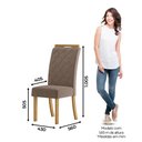 Ver imagem 2 de Conjunto Sala de Jantar Tampo MDF Canto Reto 160 Cm 06 Cadeiras Arian Casa 812