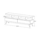 Ver imagem 3 de Rack Retrô Tv até 72 Polegadas Pés de Madeira 2 Gavetas 4 Nichos Vivare Wood 1.60:off White/nature