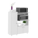 Ver imagem 1 de Balcão Multiuso para Forno e Micro-ondas com 3 Portas Multimóveis Cr20341 Branco