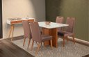 Ver imagem 1 de Mesa de jantar + 4 cadeiras Milão tampo 140 cm Terracota