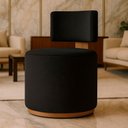 Ver imagem 1 de Puff Margo Decorativo Orgânico Veludo - 7 Decor Preto