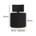 Ver imagem 5 de Puff Margo Decorativo Orgânico Veludo - 7 Decor Preto