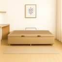 Ver imagem 3 de Cama Box Solteiro Baú Suede Bege – 88x188x35