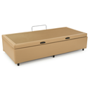 Ver imagem 2 de Cama Box Solteiro Baú Suede Bege – 88x188x35