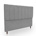 Ver imagem 5 de Cabeceira Estofada Moderna e Elegante para Cama de Casal 140 Eros Suede