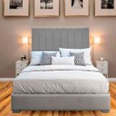 Ver imagem 2 de Cabeceira Estofada Moderna e Elegante para Cama de Casal 140 Eros Suede
