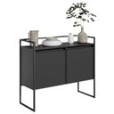Ver imagem 1 de Buffet Industrial Cadiz 2 Portas MDP 100,9cm Preto Casah