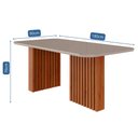 Ver mais imagens de Sala de Jantar Mesa Ester 1,80 com 6 Cadeiras Clarice Wood Cinamomo/off/mad/linho Grafite Cimol Mesa