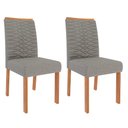 Ver imagem 5 de Sala de Jantar Mesa Ester 1,80 com 6 Cadeiras Clarice Wood Cinamomo/off/mad/linho Grafite Cimol Mesa