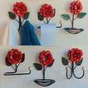 Ver mais imagens de Kit 3 Peças para Banheiro com Flores em Ferro:vermelho