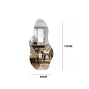 Ver imagem 4 de Espelho Orgânico 115cm X 60cm E15 Moldura Couro Caramelo Luxo Lançamento Quarto