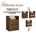 Ver imagem 4 de Mesa de Cabeceira Apolo Castanho Wood Flex - Moval