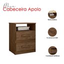 Ver imagem 3 de Mesa de Cabeceira Apolo Castanho Wood Flex - Moval