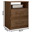 Ver imagem 2 de Mesa de Cabeceira Apolo Castanho Wood Flex - Moval