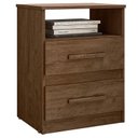 Ver imagem 1 de Mesa de Cabeceira Apolo Castanho Wood Flex - Moval