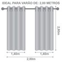 Ver imagem 2 de Cortina Blackout Pvc com Tecido Voil 2,80 M X 2,80 M 100% Poliéster - Avelã
