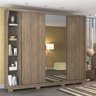 Guarda-Roupa Casal com Espelho 3 Portas de Correr F542 Kappesberg - 1