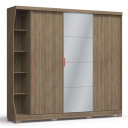 Guarda-Roupa Casal com Espelho 3 Portas de Correr F542 Kappesberg - 4 Guarda-Roupa Casal com Espelho 3 Portas de Correr F542 Kappesberg - 4