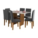 Ver imagem 2 de Conjunto Mesa de Jantar 137cm com 6 Cadeiras Multimóveis Cr50211 Freijó/off White/grafite