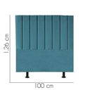 Ver imagem 3 de Cabeceira Estofada Líbia 100cm Solteiro Suede Azul Turquesa