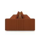 Ver imagem 6 de Sofá Ilha com Encosto e Almofadas Móveis Olimpo 335cm Modulado Linho/pu Terracota/caramelo G45 - Gra