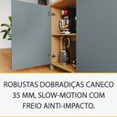 Ver imagem 6 de Cozinha 7 Portas 2 Gavetas Nobreza 100 MDF 210cm Carvalho Titanio Nesher Móveis