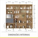Ver imagem 5 de Cozinha 7 Portas 2 Gavetas Nobreza 100 MDF 210cm Carvalho Titanio Nesher Móveis