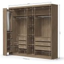 Ver imagem 3 de Guarda-Roupa Casal 6 Portas 6 Gavetas F546 Kappesberg