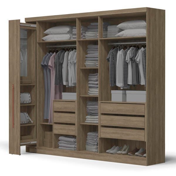 Guarda-Roupa Casal 6 Portas 6 Gavetas F546 Kappesberg | MadeiraMadeira