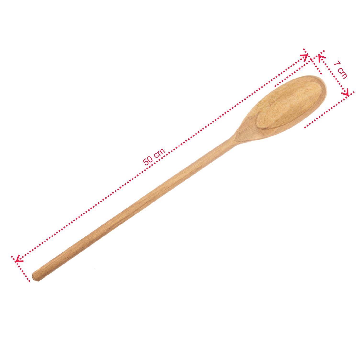 Colher de pau madeira grande 50 cm utensílio cozinha - 2