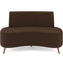 Ver imagem 5 de Sofá Chaise Living 2 Lugares 160cm para Sala Cayman K01 Veludo Marrom