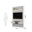 Ver imagem 4 de Painel Ripado para TV até 60 Polegadas com LED MDF 143CMX240CM Nicho Trento