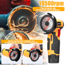 Ver imagem 4 de Lixadeira Esmerilhadeira Portátil Recarregável sem Fio 2 Baterias 12v Cor Amarelo