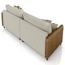Ver imagem 7 de Sofá 3 Lugares Living 232cm Zoe K04 Veludo Bege/marrom - Mpozenato