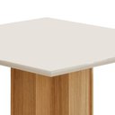 Ver imagem 3 de Mesa de Jantar Quadrada Cimol Sophia c/Tampo de Vidro Nature/Off White 4 Lugares Moderna