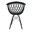 Ver imagem 4 de Kit 4 Cadeiras Web Dsw em Polipropileno Preto para Sala de Jantar e Cozinha