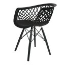 Ver imagem 2 de Kit 4 Cadeiras Web Dsw em Polipropileno Preto para Sala de Jantar e Cozinha