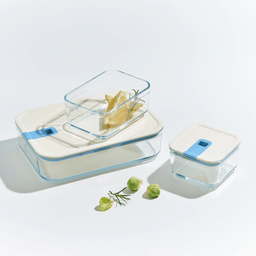Pote de Vidro Hermético Retangular - Tampa com Alavanca - 750ml - Perfect Seal - Neoflam - 5