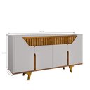 Ver imagem 3 de Aparador Celeste Off White Nature 4 Portas 2 Gavetas MDF MDP